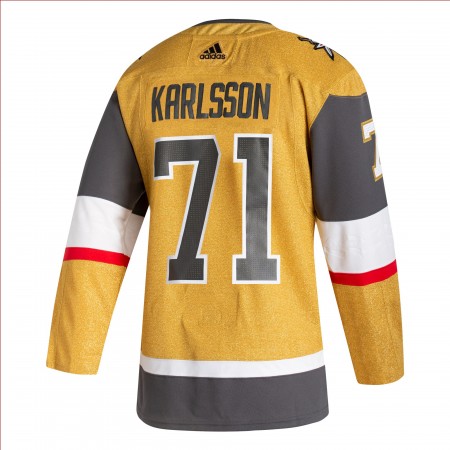 Herren Eishockey Gold Vegas Golden Knights Trikot William Karlsson 71 2020-21 Ausweich Authentic